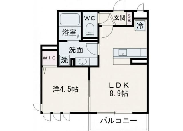 アーク大岡山(1LDK/2階)の間取り写真