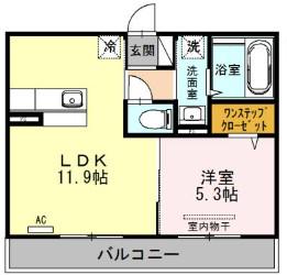 ヴィラクエンティ(1LDK/3階)の間取り写真