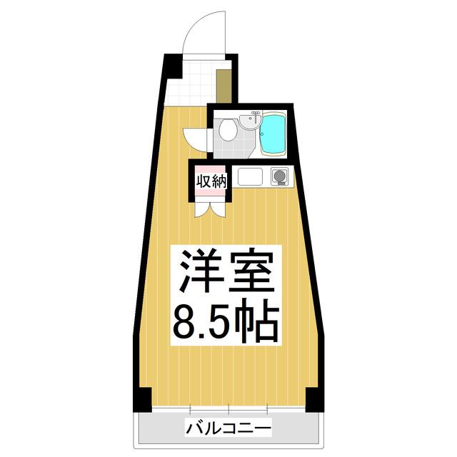 リーベ石堂(ワンルーム/6階)の間取り写真
