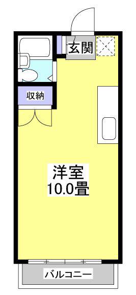 えいすうピアI(ワンルーム/2階)の間取り写真