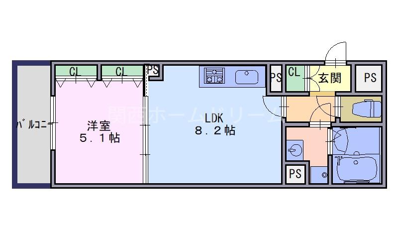フォレストクリエオーレ大庭町(1LDK/1階)の間取り写真