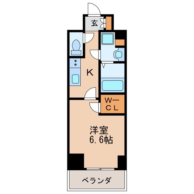 M-LUXE丸の内(1K/6階)の間取り写真