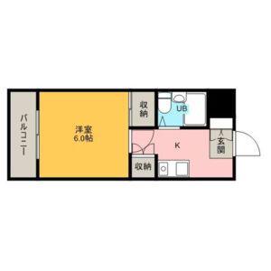 リヴェール近藤(1K/2階)の間取り写真