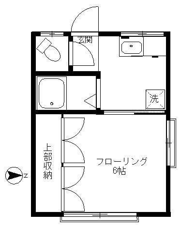 スモラート(1K/2階)の間取り写真