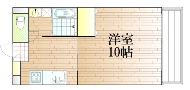 グランベルデ南方ウエスト(1K/5階)の間取り写真