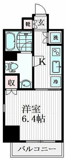 グランフォース町屋(1K/14階)の間取り写真