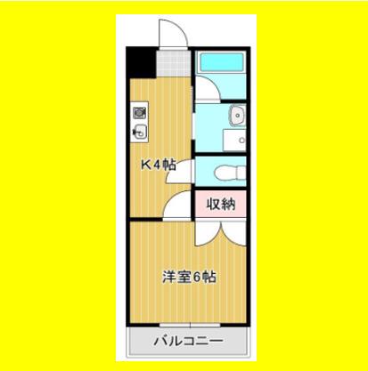 CASA MS(1K/3階)の間取り写真