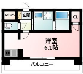 プレサンス東三国エンブレイス(ワンルーム/6階)の間取り写真