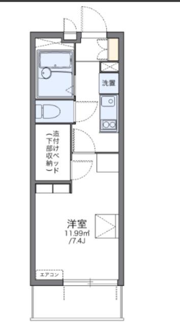 レオパレスリモーネIV(1K/3階)の間取り写真