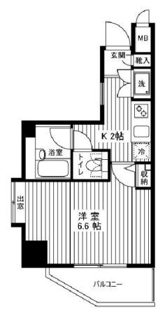 パレステュディオ文京南(1K/2階)の間取り写真