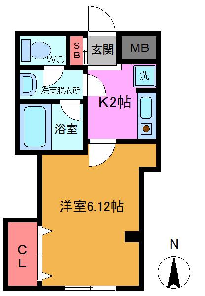 シェレメール(1K/3階)の間取り写真
