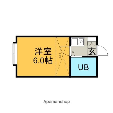 クリエイトコスモ21B(1K/2階)の間取り写真