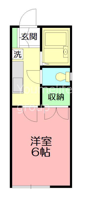 メゾン鎌倉(1K/1階)の間取り写真