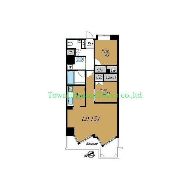 アエリア三軒茶屋(1SLDK/2階)の間取り写真