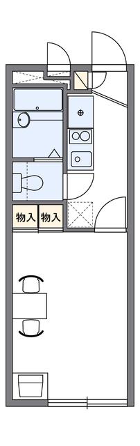 レオパレス中友5(1K/2階)の間取り写真