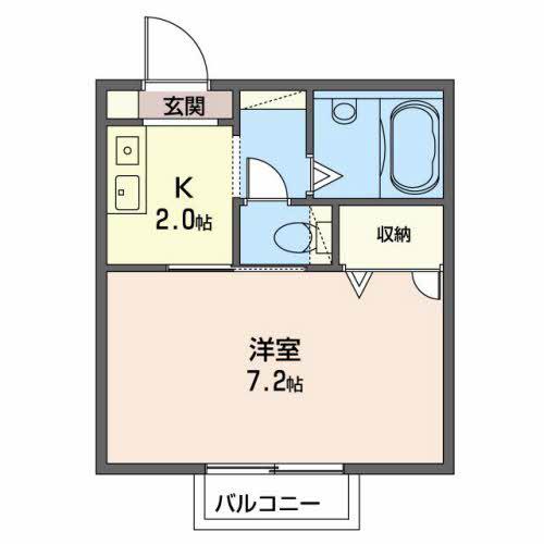 アスタ.ラ.ビスタ(1K/1階)の間取り写真