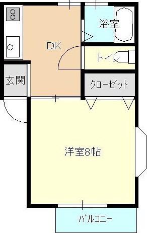 メゾン・ド・HIRO(1DK/1階)の間取り写真