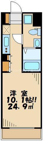 イプセ蒲田ウエスト(ワンルーム/3階)の間取り写真