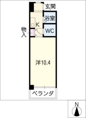 LIFETOWER(1K/5階)の間取り写真