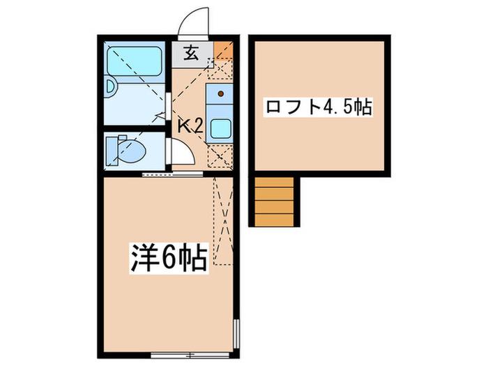 クレシア生田(1K/1階)の間取り写真
