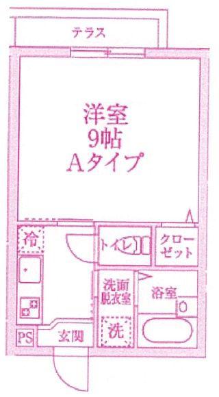 カーサフォンテ(1K/2階)の間取り写真