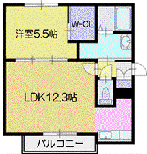 パッシブプレイスA棟(1LDK/3階)の間取り写真