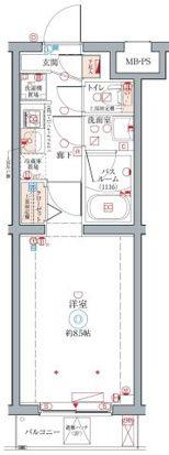 CREVISTA柴又(1K/2階)の間取り写真