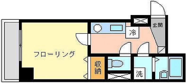 デュークガーデン八景III(1K/5階)の間取り写真