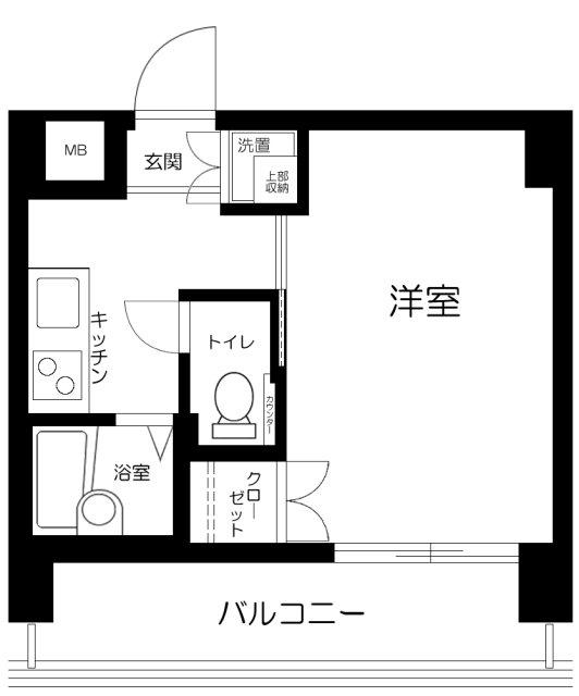 ルーブル上北沢(1K/5階)の間取り写真