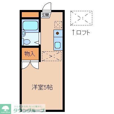 レオパレスウィステリアC(1K/2階)の間取り写真