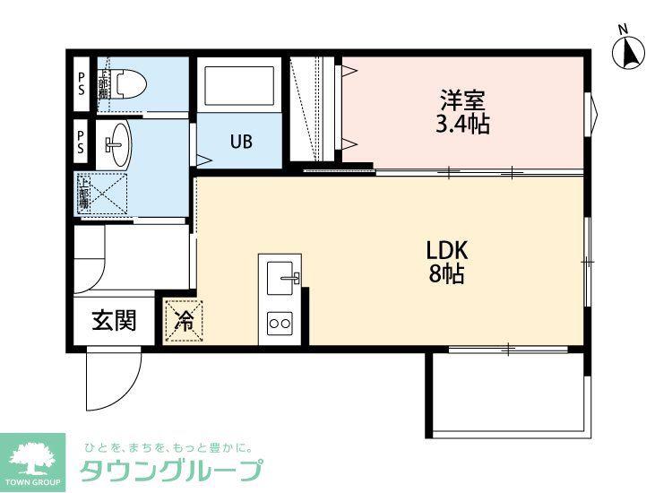 ROBOT HOME 三郷II(1LDK/1階)の間取り写真