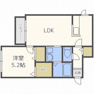 第12旭レジデンス(1LDK/3階)の間取り写真