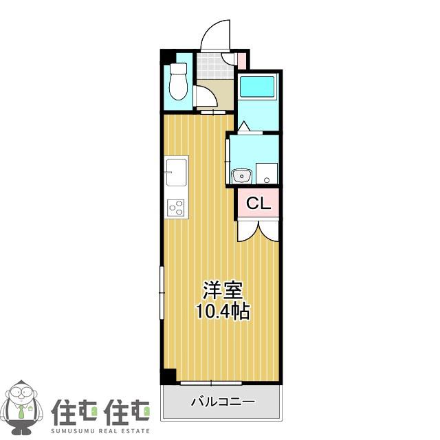 セントレアコートII(ワンルーム/3階)の間取り写真
