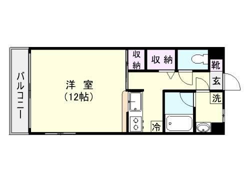 キャベンディッシュ(ワンルーム/7階)の間取り写真