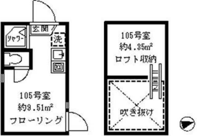 ソフィアポイント(ワンルーム/1階)の間取り写真