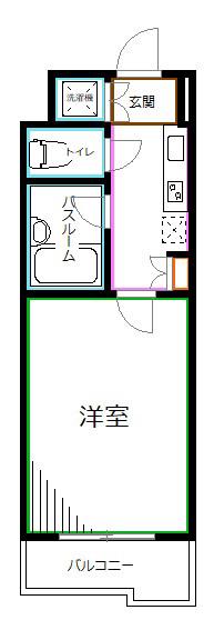 ルーブル荻窪(1K/3階)の間取り写真