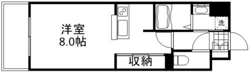 グランデ大森II(ワンルーム/3階)の間取り写真