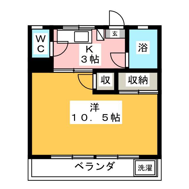 メゾン新川口 西棟(1K/2階)の間取り写真