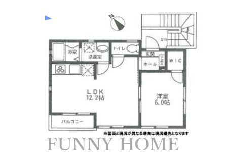 シーダハウス(1LDK/3階)の間取り写真