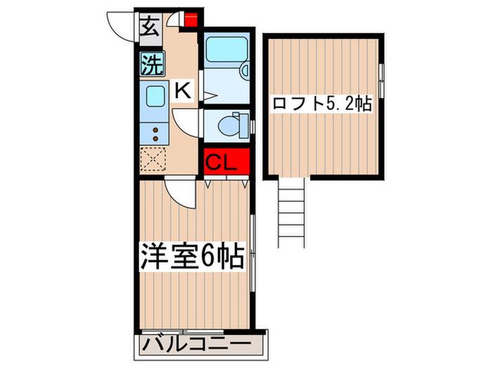 キャスル高円寺南壱番館(1K/1階)の間取り写真