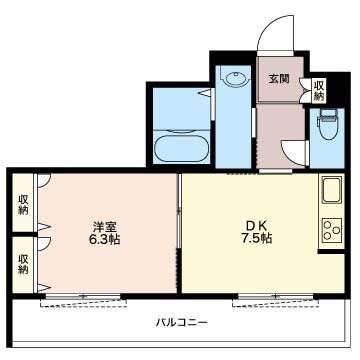 LES SAISONS NOGATA(1LDK/1階)の間取り写真