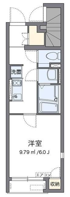 レオネクストSKY BLUE(1K/1階)の間取り写真
