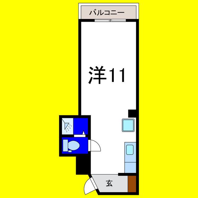 アーバンハイム東(ワンルーム/7階)の間取り写真