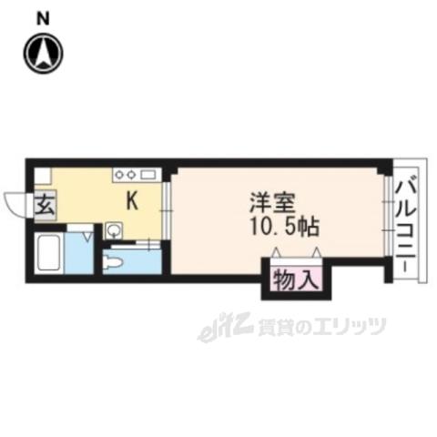 中嶋マンション(1K/3階)の間取り写真