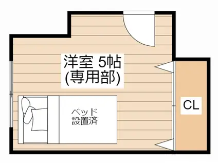 サーパス長浜豊公園(1K/7階)の間取り写真