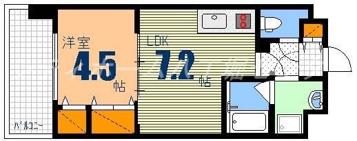KATAYAMA BLDG 27(1LDK/11階)の間取り写真