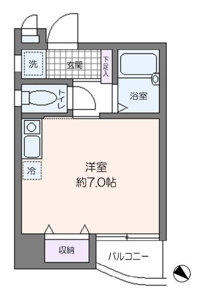 ソフィア蔵前(ワンルーム/5階)の間取り写真