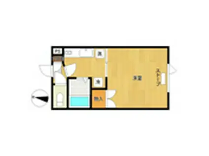 Mハイツ2(ワンルーム/2階)の間取り写真