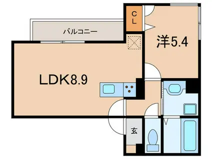 ハレレア(1LDK/3階)の間取り写真