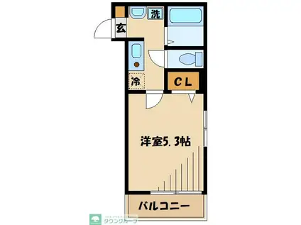 メルディア相武台2丁目(1K/2階)の間取り写真